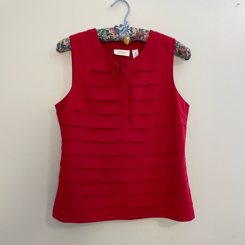 Red Chicos Tank Size 0 / Small